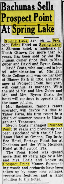 Prospect Point - Jan 1953 Sale Of Property (newer photo)